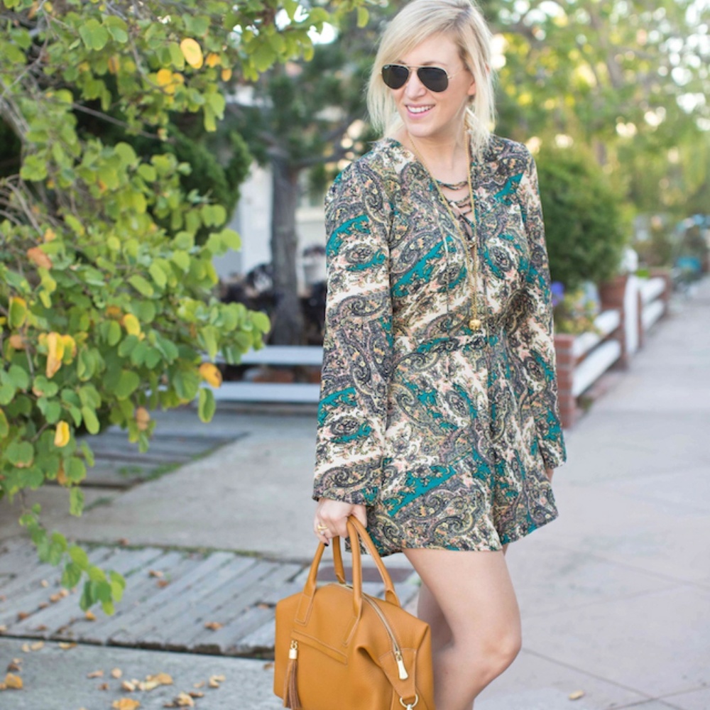 (MAKE OFFER) Sun & Shadow Romper